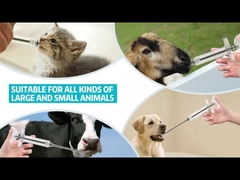 5 ml herbruikbare plastic-staal diergeneeskundige spuit met nauwkeurige schaal voor diervaccinatie